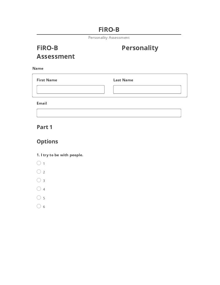 Incorporate FiRO-B in Salesforce