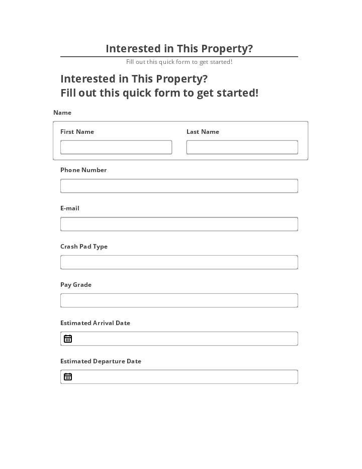 Automate Interested in This Property? in Netsuite