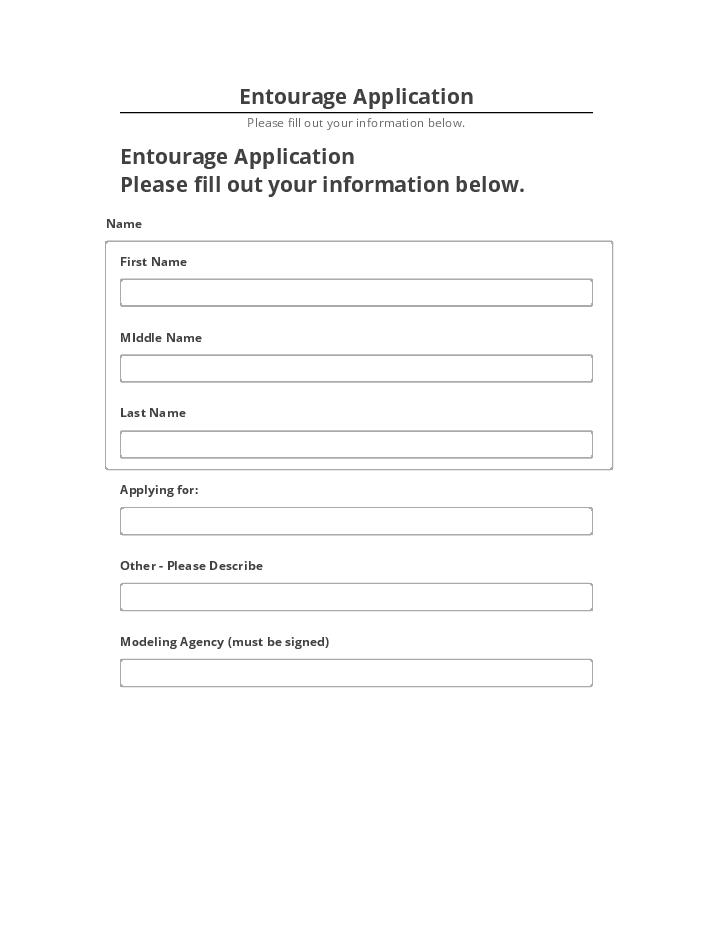 Incorporate Entourage Application in Salesforce