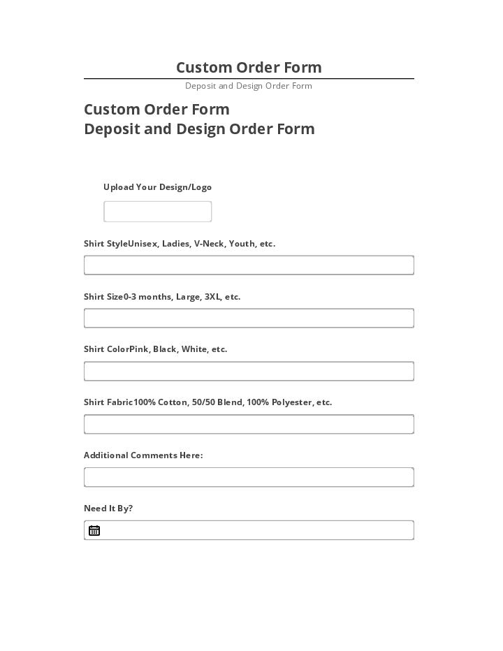 Extract Custom Order Form