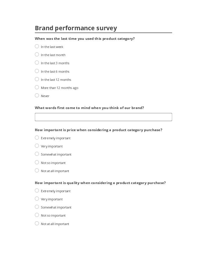 Synchronize Brand performance survey with Netsuite