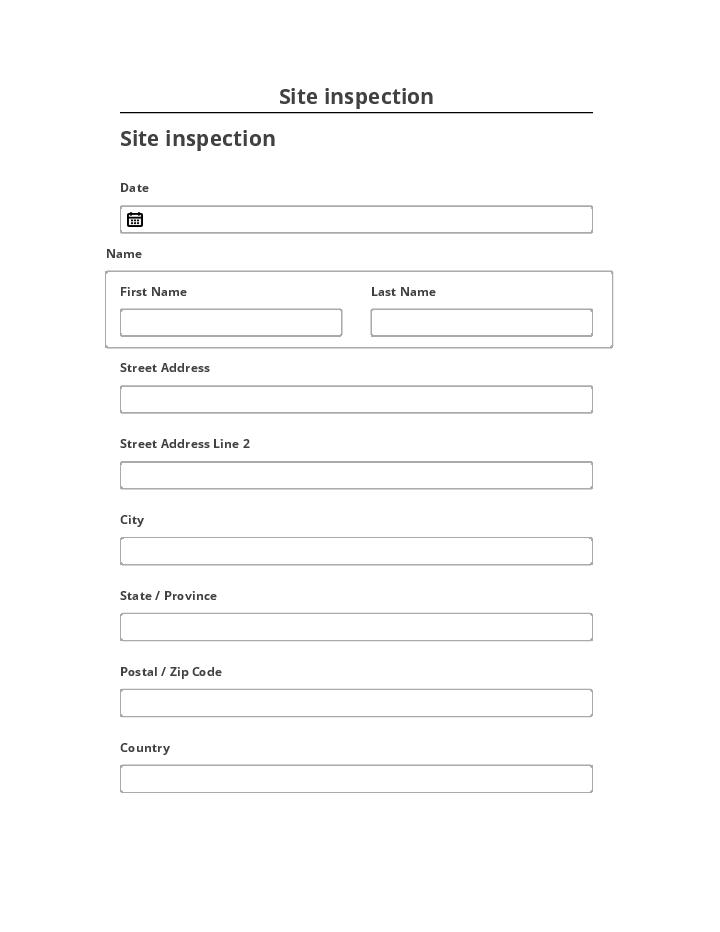 Automate Site inspection in Netsuite