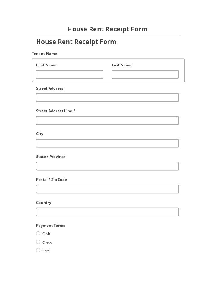 Export House Rent Receipt Form to Salesforce