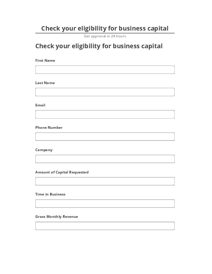 Manage Check your eligibility for business capital in Microsoft Dynamics