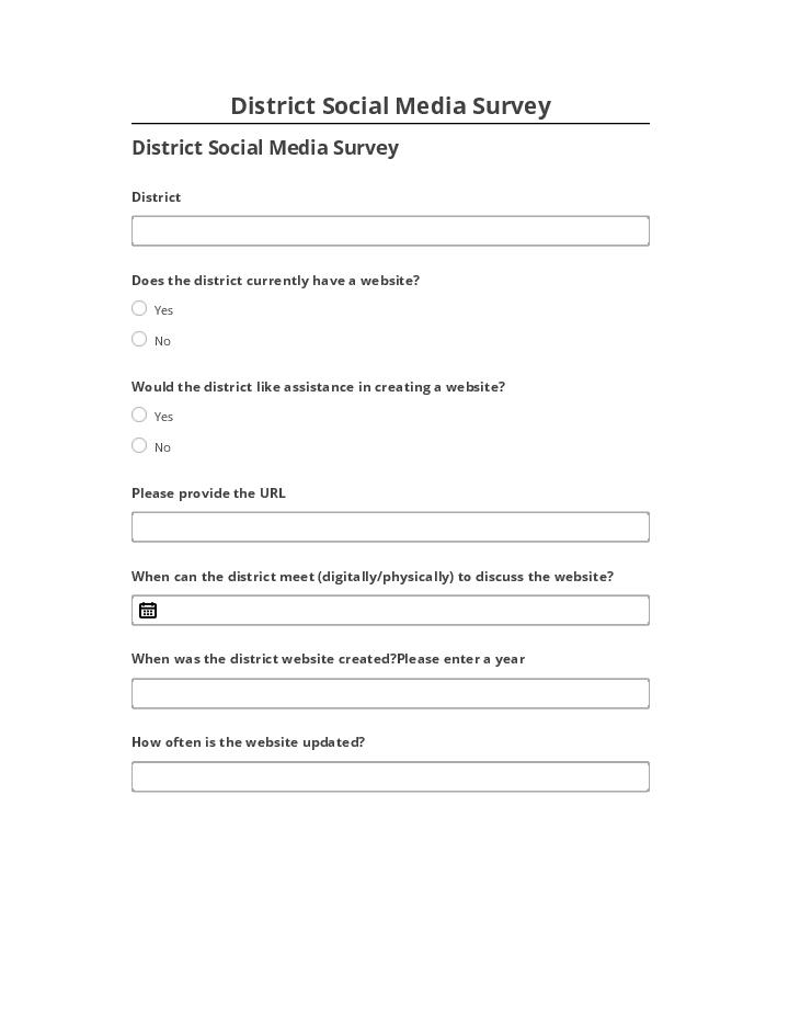 Pre-fill District Social Media Survey