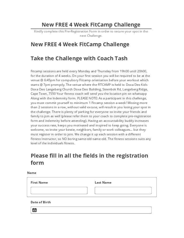 Update New FREE 4 Week FitCamp Challenge from Netsuite