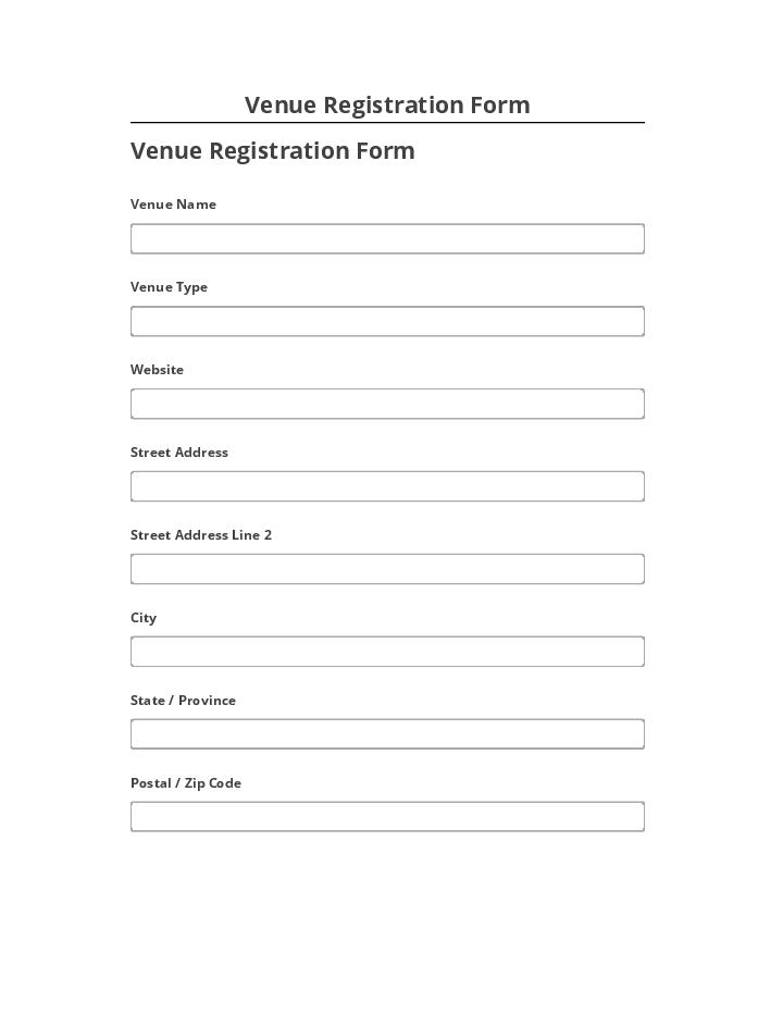 Update Venue Registration Form