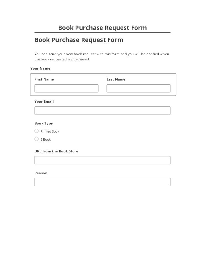 Synchronize Book Purchase Request Form with Netsuite