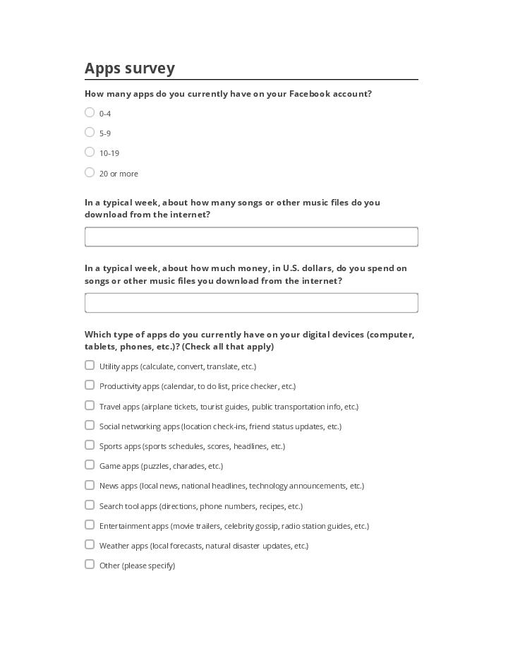 Pre-fill Apps survey from Netsuite