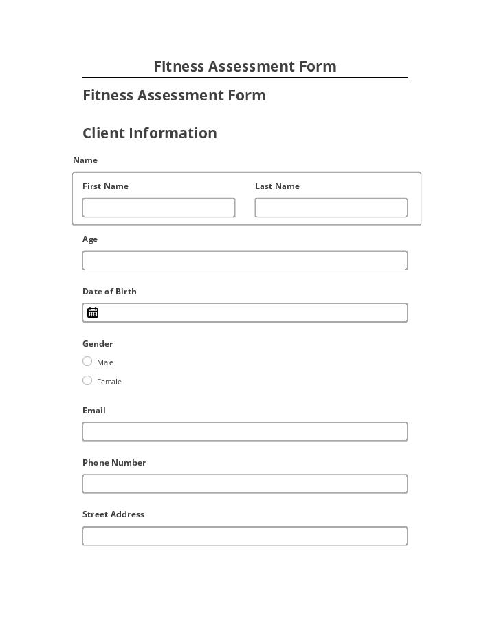 Manage Fitness Assessment Form in Microsoft Dynamics