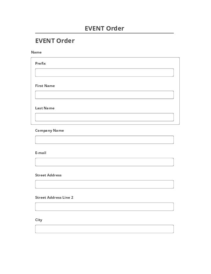 Pre-fill EVENT Order from Salesforce