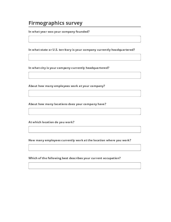 Incorporate Firmographics survey in Salesforce