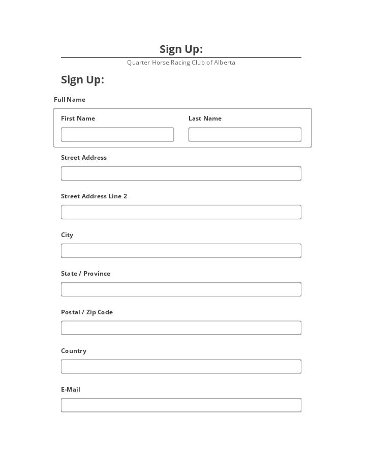 Extract Sign Up: from Netsuite