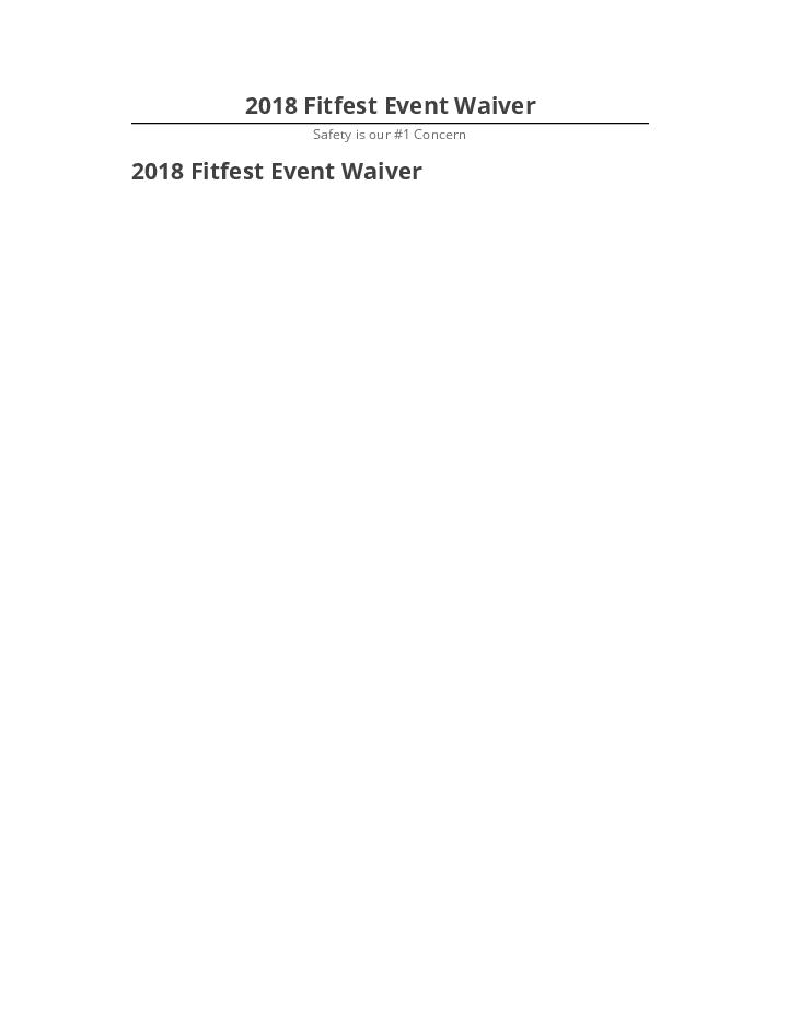 Synchronize 2018 Fitfest Event Waiver with Salesforce