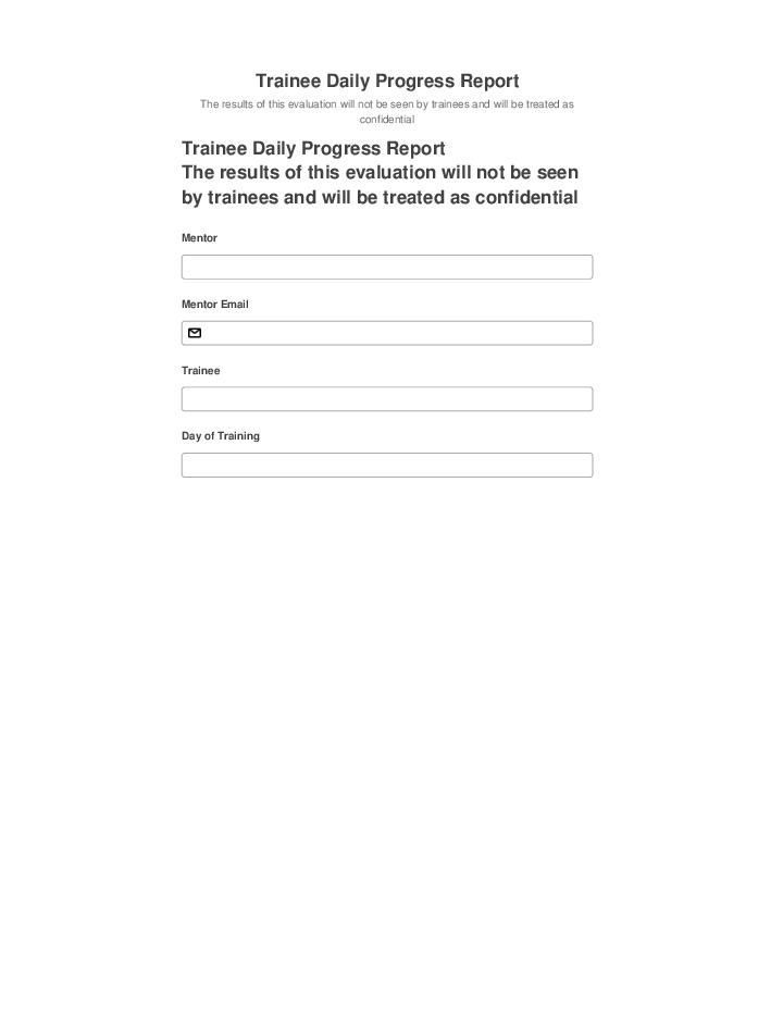 Integrate Trainee Daily Progress Report with Netsuite