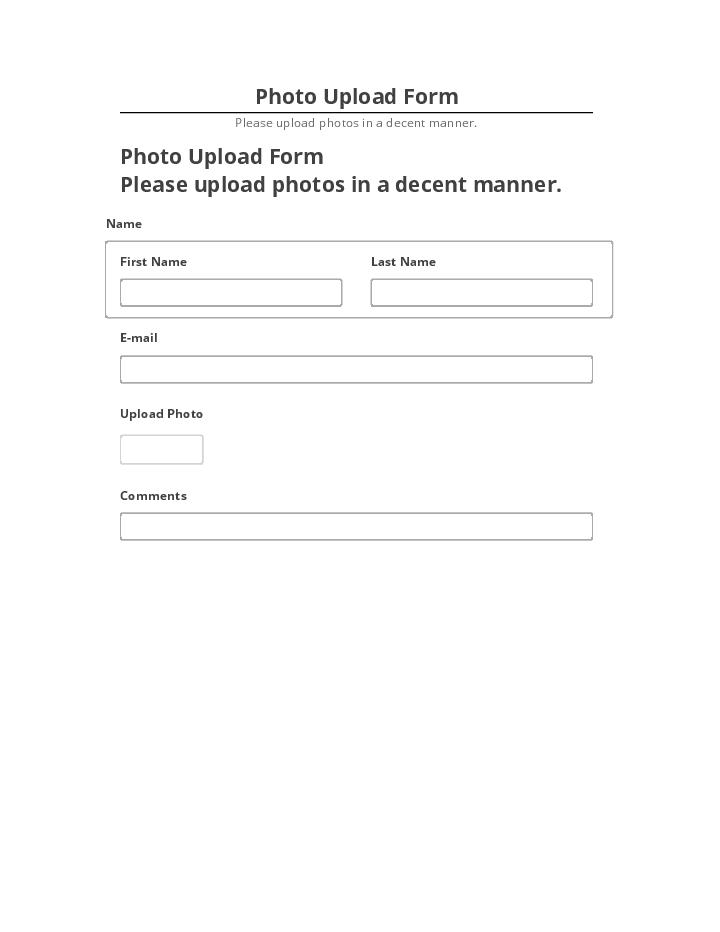 Arrange Photo Upload Form