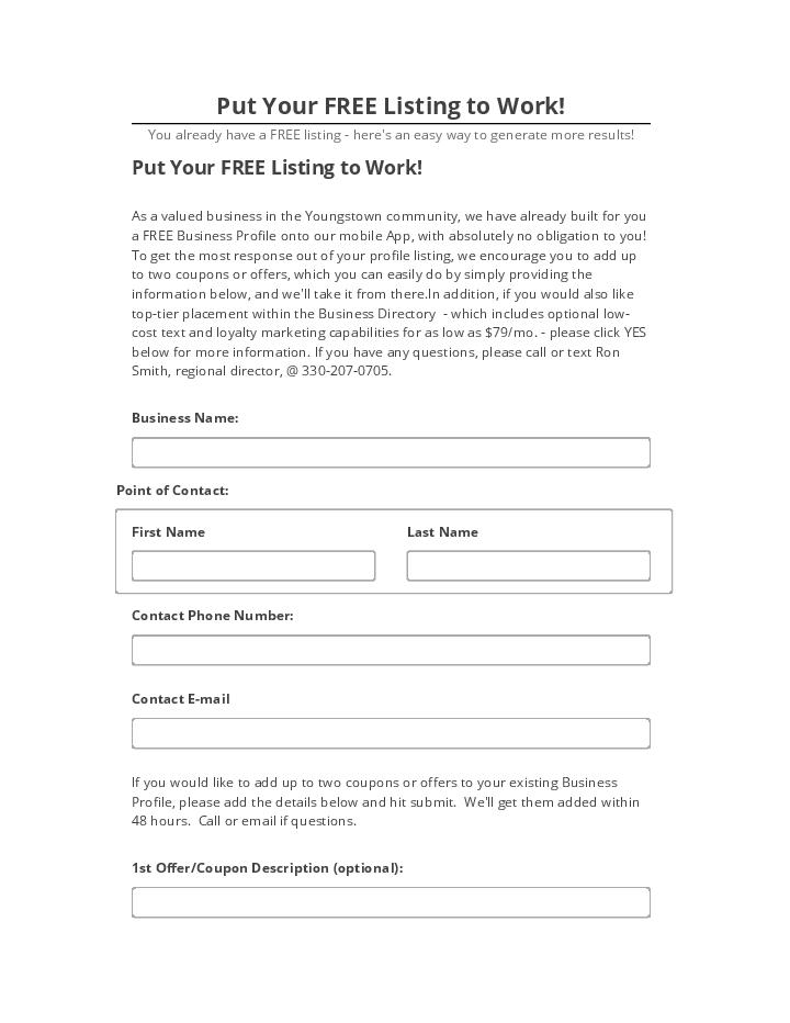 Extract Put Your FREE Listing to Work! from Netsuite