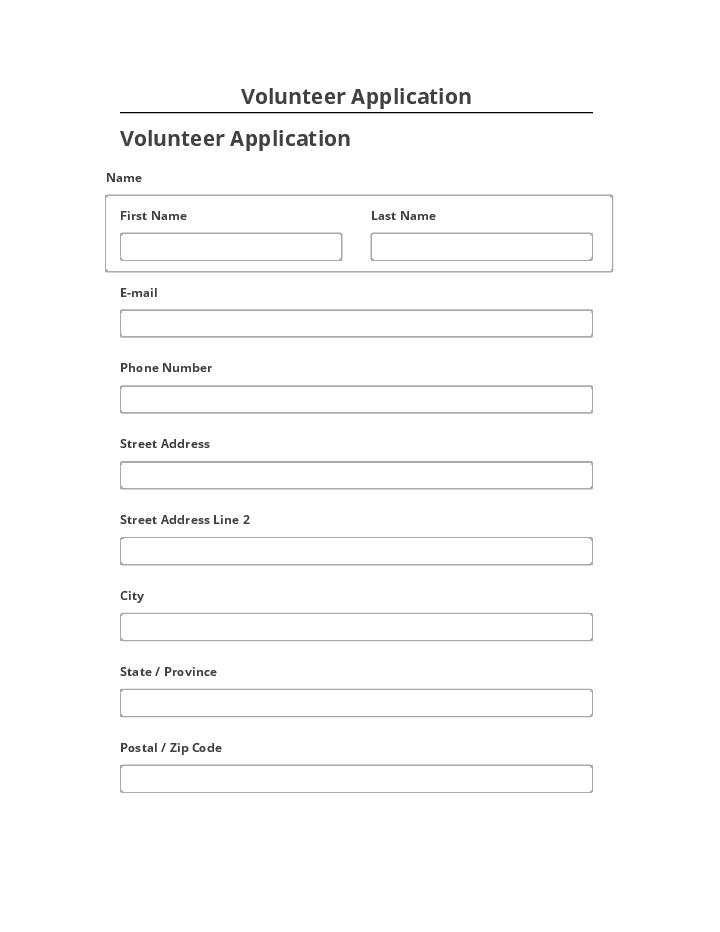 Export Volunteer Application to Netsuite