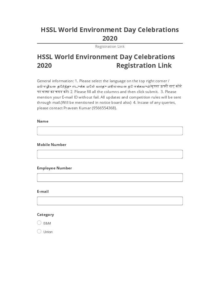 Export HSSL World Environment Day Celebrations 2020