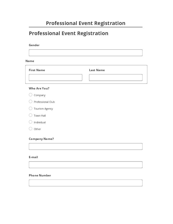 Extract Professional Event Registration from Microsoft Dynamics