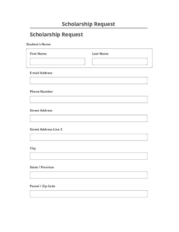 Extract Scholarship Request from Microsoft Dynamics
