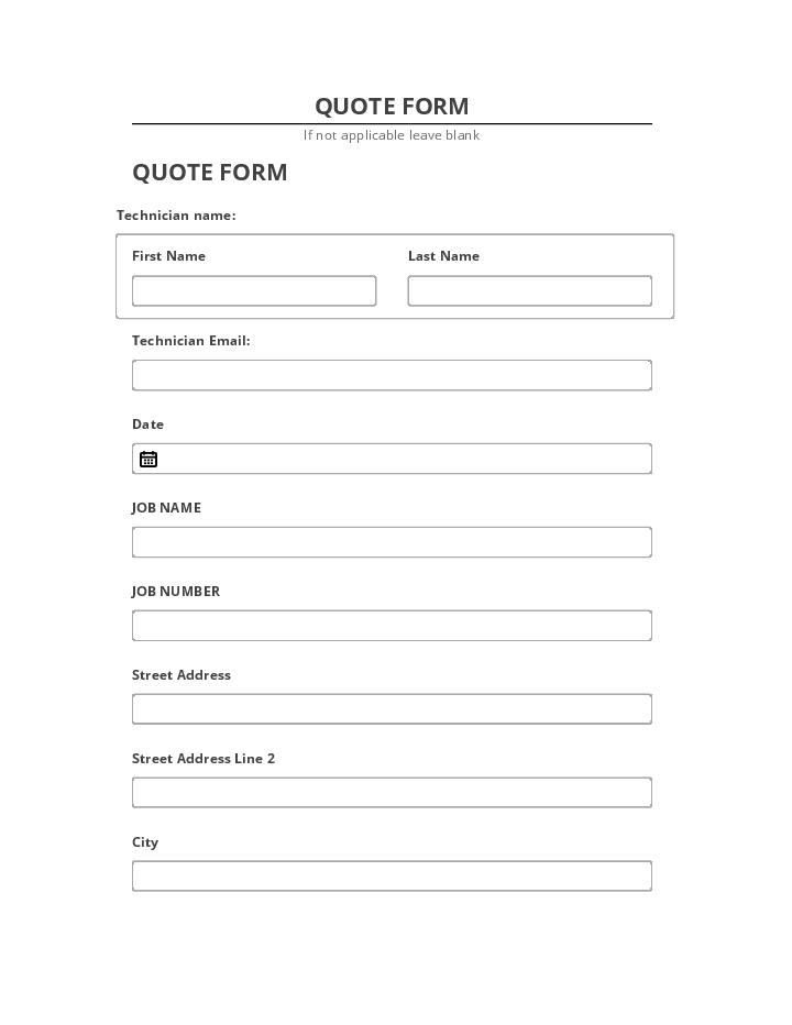 Extract QUOTE FORM from Salesforce