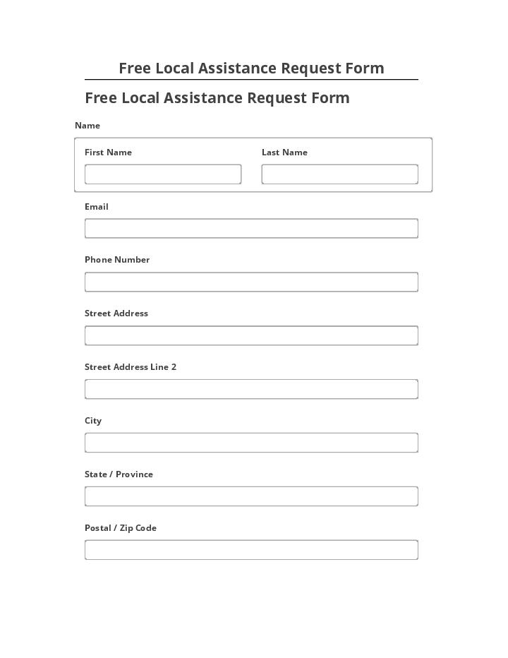 Archive Free Local Assistance Request Form to Microsoft Dynamics