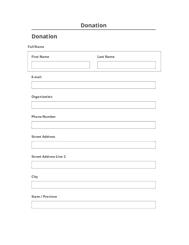 Arrange Donation in Salesforce