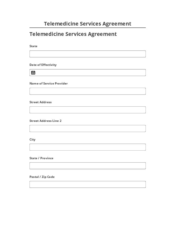 Arrange Telemedicine Services Agreement in Netsuite