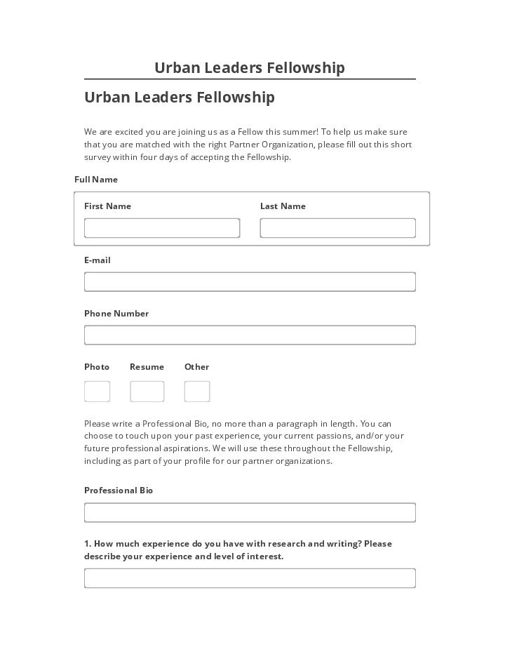 Integrate Urban Leaders Fellowship with Salesforce