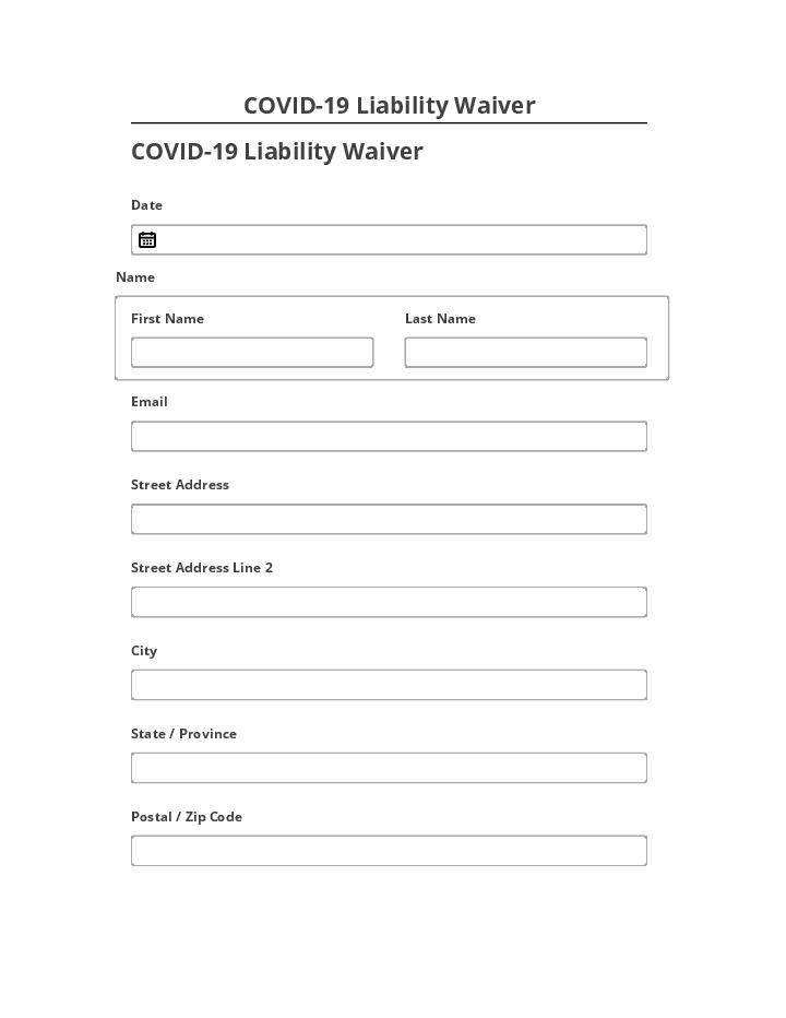 Synchronize COVID-19 Liability Waiver with Netsuite