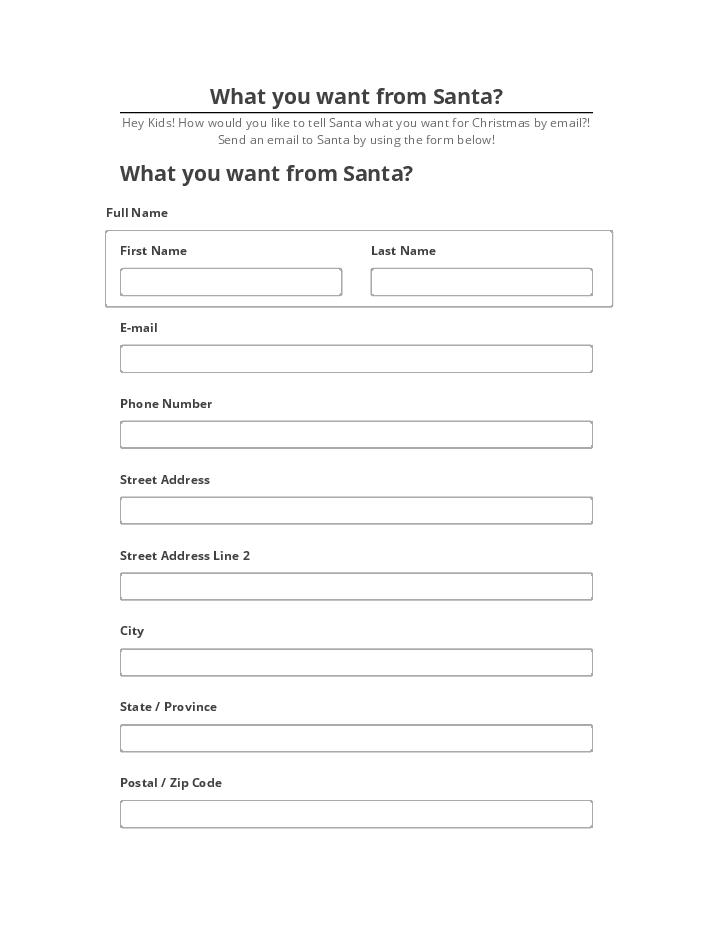 Arrange What you want from Santa? in Salesforce