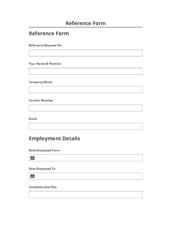 Archive Reference Form