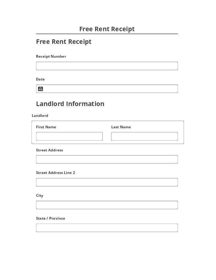 Manage Free Rent Receipt