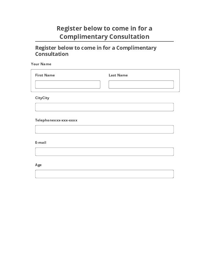 Integrate Register below to come in for a Complimentary Consultation with Salesforce