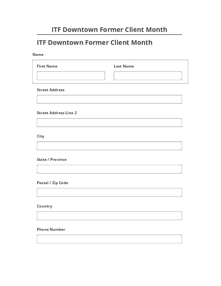 Synchronize ITF Downtown Former Client Month with Microsoft Dynamics