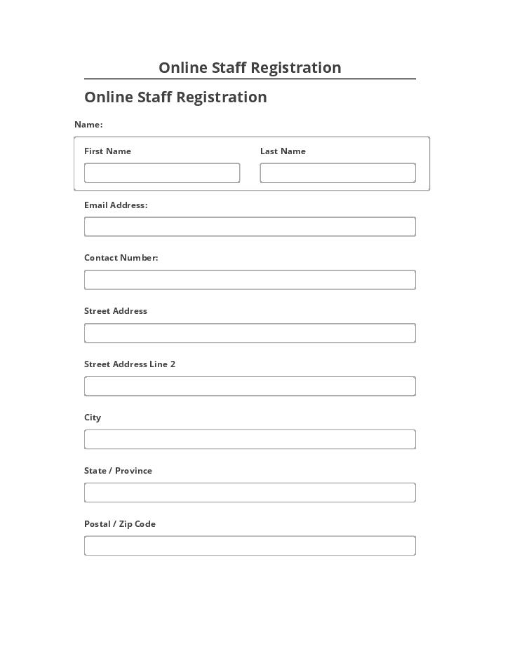 Manage Online Staff Registration in Netsuite