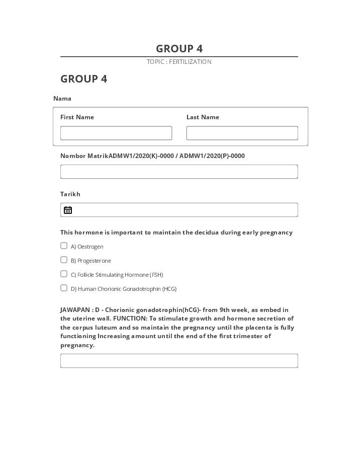 Synchronize GROUP 4 with Netsuite