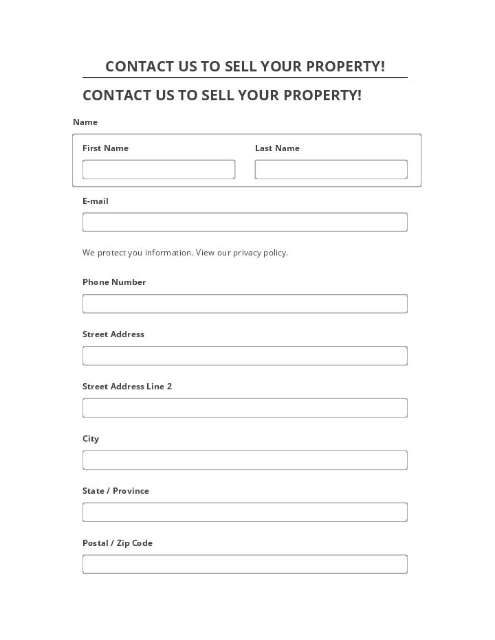 Extract CONTACT US TO SELL YOUR PROPERTY! from Netsuite