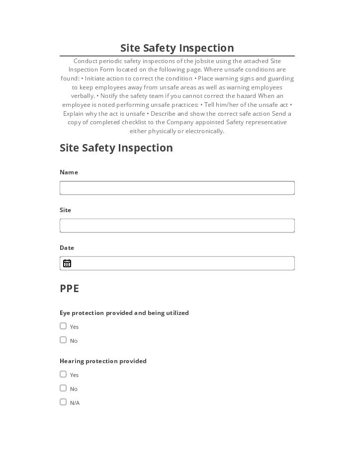 Automate Site Safety Inspection in Salesforce