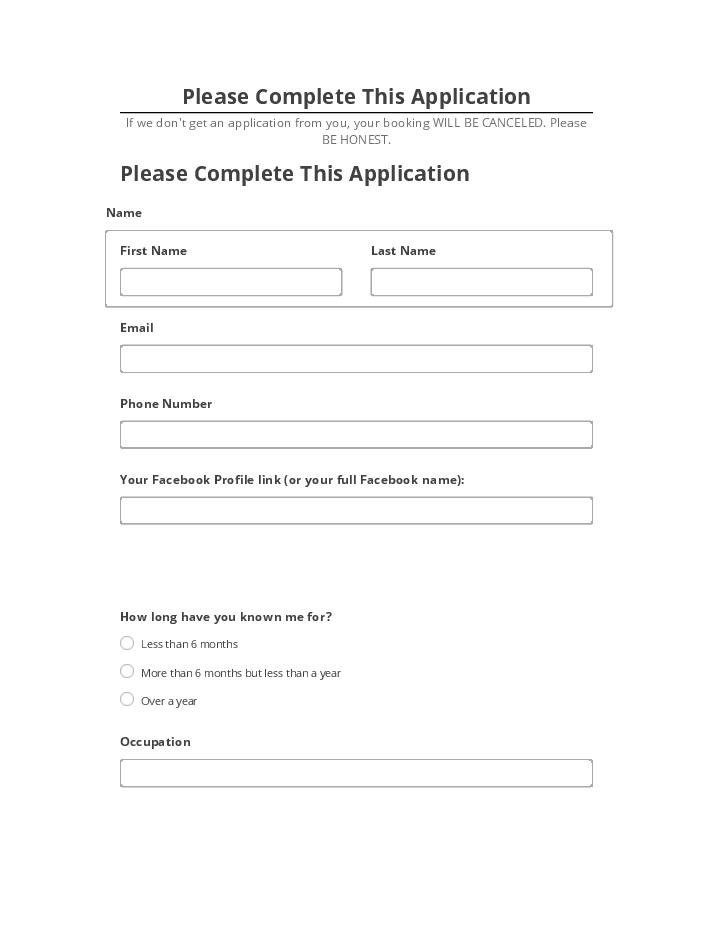 Arrange Please Complete This Application in Microsoft Dynamics