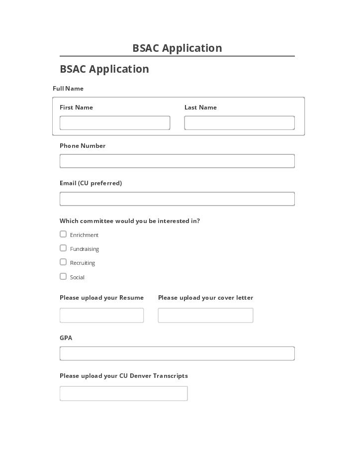 Update BSAC Application
