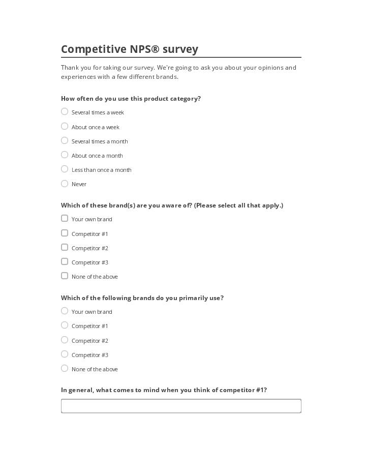 Arrange Competitive NPS® survey in Salesforce