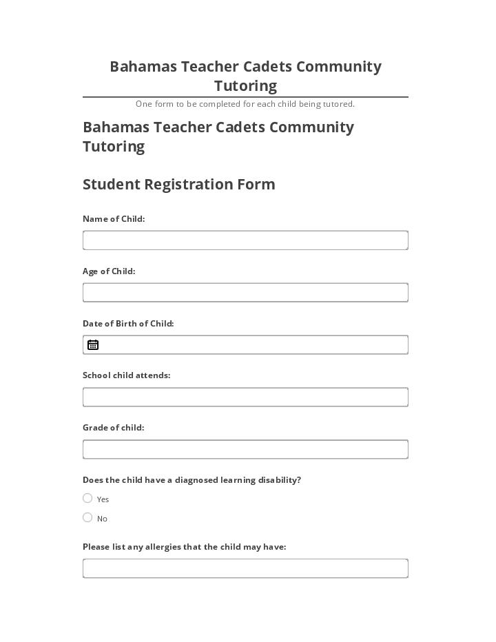 Integrate Bahamas Teacher Cadets Community Tutoring with Salesforce