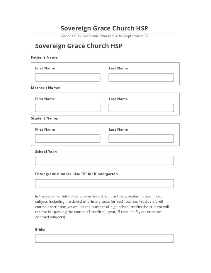 Incorporate Sovereign Grace Church HSP in Salesforce