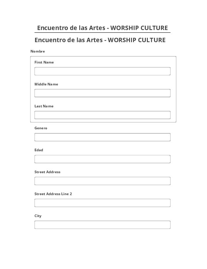 Extract Encuentro de las Artes - WORSHIP CULTURE from Salesforce