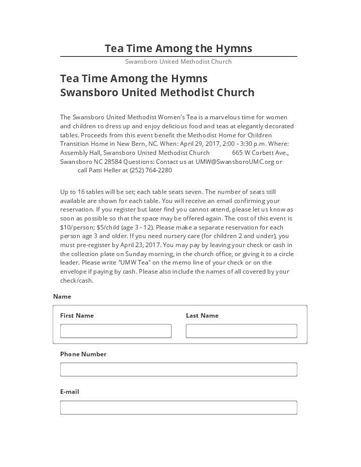 Extract Tea Time Among the Hymns from Microsoft Dynamics