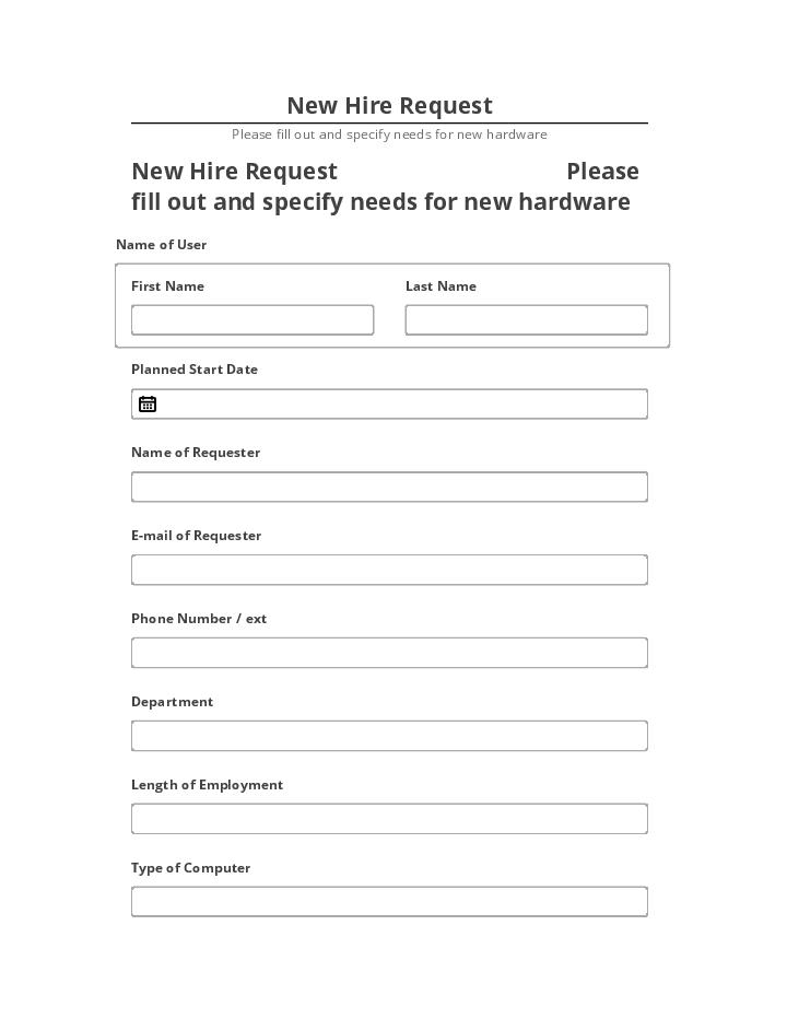 Integrate New Hire Request with Netsuite