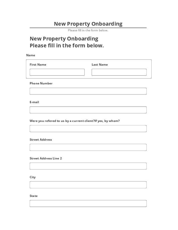 Pre-fill New Property Onboarding