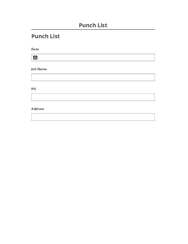 Archive Punch List to Netsuite